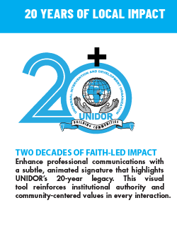 UNIDOR 20 years anniversary emblem